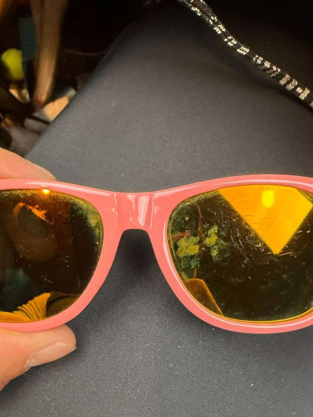 Pink Sunglasses With Bow Detail - Scratch Damage